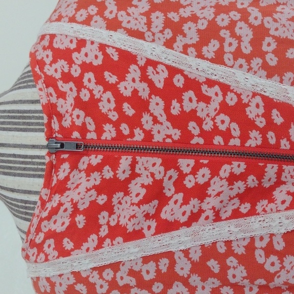 Free People Orange Floral Like You Best Baby Doll Mini Swing Dress Size S - Picture 8 of 11